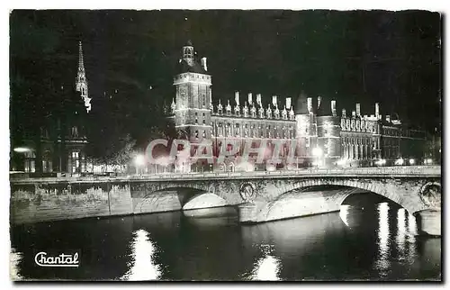 Ansichtskarte AK Paris La Conciergerie Illuminee