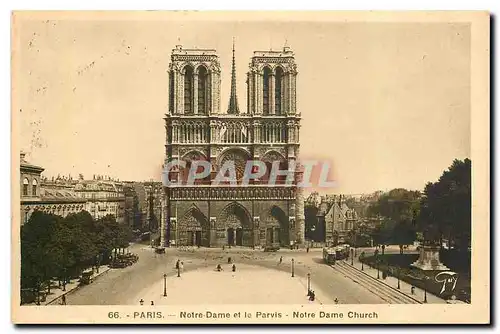 Ansichtskarte AK Paris Notre Dame et le Parvis