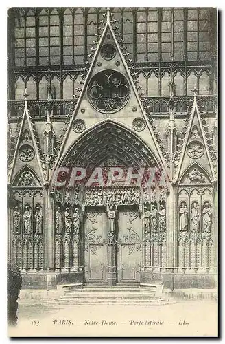 Cartes postales Paris Notre Dame Porte laterale