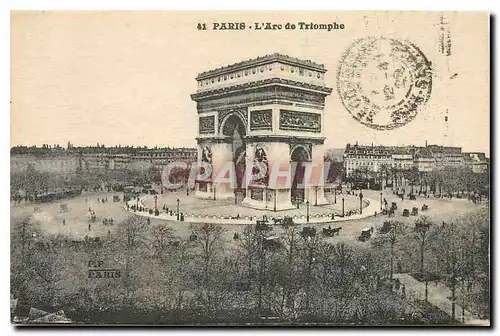 Cartes postales Paris L'Arc de Triomphe