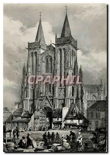 Moderne Karte Cathedrale Saint Corentin Quimper Finistere