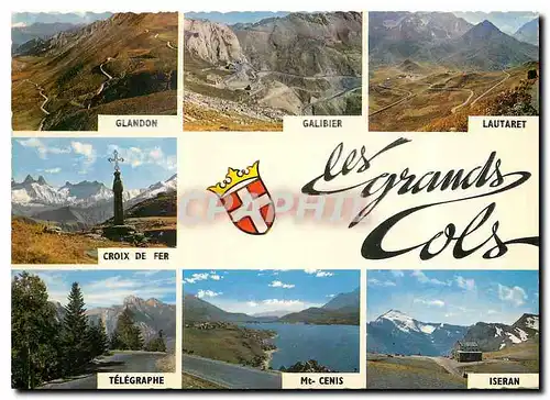 Cartes postales moderne Dans les Alpes G I M Sur la route des Grands Cols Glandon Galibier Lautaret Croix de Fer Telegra