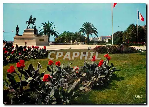 Cartes postales moderne Charmes et Couleurs de la Corse Ajaccio La statue de Napoleon I et ses quatre treres Olace de Ga