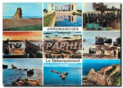 Moderne Karte Arromanches Souvenir du Debarquement