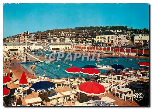 Moderne Karte Trouville Deauville Calvados La piscine