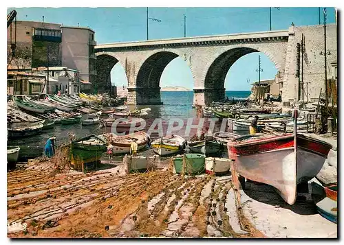 Moderne Karte Reflets de Provence Marseille Bouches du Rhone La Corniche Le Vallon des Auffes Bateaux