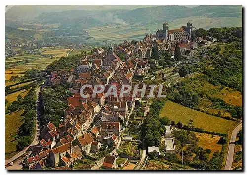 Moderne Karte Vezelay Yonne Vue aerienne