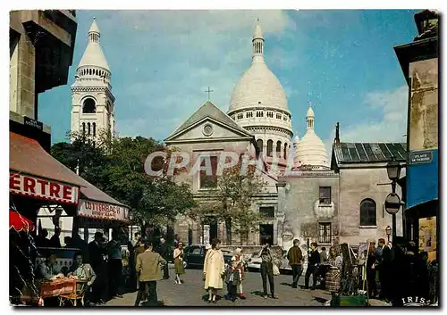 Cartes postales moderne Paris Eglise Saint Pierre de Montmartre et coupoles du Sacre Coeur