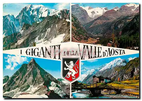 Cartes postales moderne Monte Bianco Monte Rosa Monte Cervino Gran Paradiso