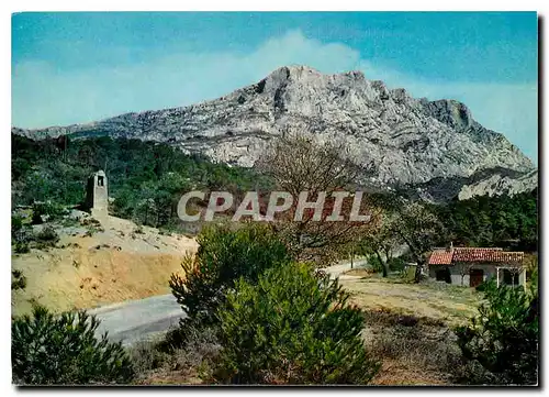 Cartes postales moderne Environs d'Aix en Provence Sur la Route de Saint Antonin Le Massif de Sainte Victoire et l'Orato