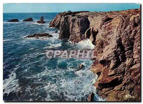 Moderne Karte Presquile de Quiberon Portivy Morbihan La Cote Sauvage