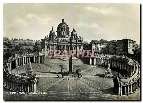 Moderne Karte Roma Piazza e Basilica di S Pietro