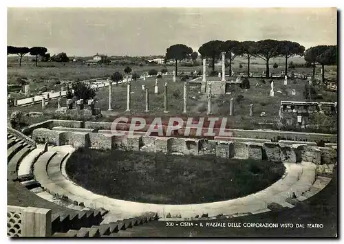 Cartes postales moderne Ostia Il Piazzale delle Corporazioni visto dal Teatro