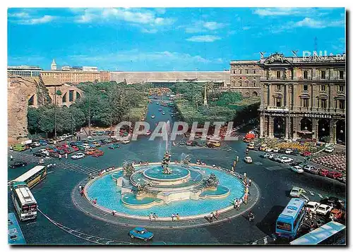 Cartes postales moderne Roma Place Esedra et Gare Termini