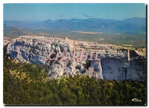 Moderne Karte La Ste Baume Var Vue panoramique aerienne du massif de la Sta Baume au loin la Mediterranee