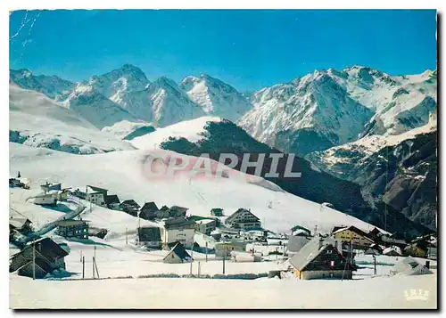 Cartes postales moderne Alpe d'Huez Face aux Cimes de l'Oisans La Station du Soleil