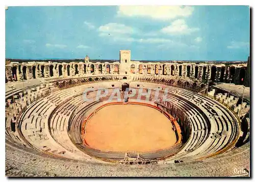 Cartes postales moderne La Provence Arles B du R Vue interieure des Arenes