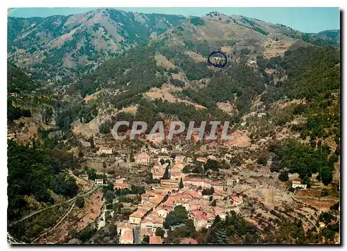 Moderne Karte Burzet Ardeche Vue generale aerienne