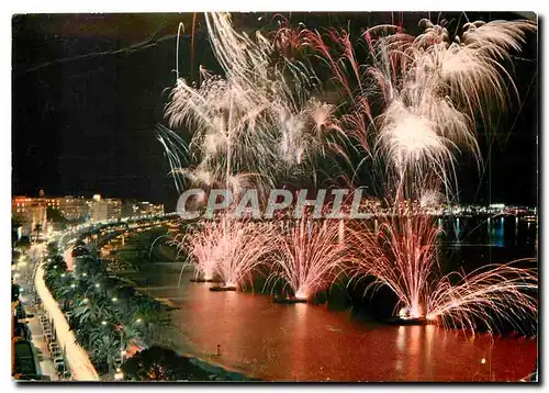 Cartes postales moderne La Cote d'Azur Cannes A M Festival de leux d'artifice sur la Croisette