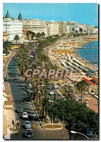 Moderne Karte La Cote d'azur Cannes La Croisette et la Plage
