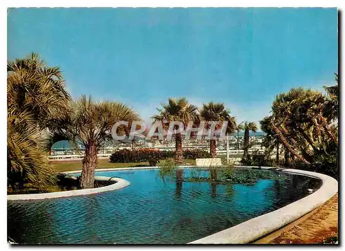 Moderne Karte La Cote d'azur en Couleurs naturelles Cannes Un joli Bassin dans les jardins de la Croisette