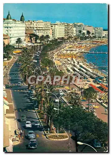 Cartes postales moderne La Cote d'Azur Cannes La Croisete et la Plage