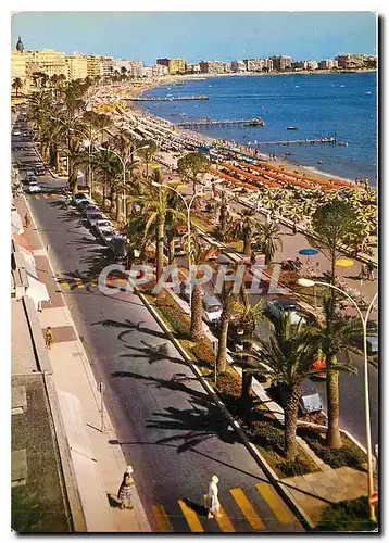 Cartes postales moderne Cannes La Croisette et la Plage