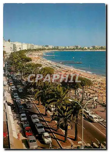 Moderne Karte Cannes La Promenade de la Croisette ses Plages ses grands Hotels