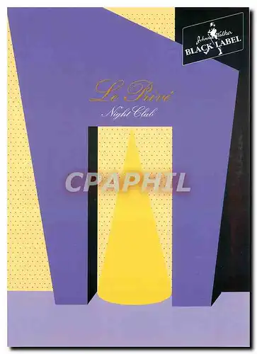 Cartes postales moderne Black Label Alcool Le Prive Night Club Johnny Walker