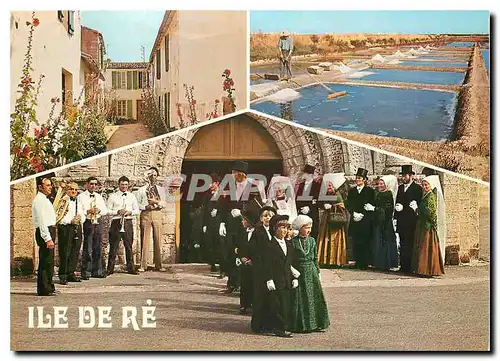 Cartes postales moderne Ile de Re Ch Mme Venelle en Fleur Marais salants Noce Retaise