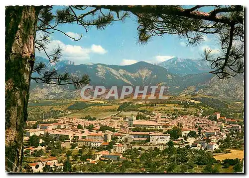 Moderne Karte Die Drome La ville dans son cadre des montagnes