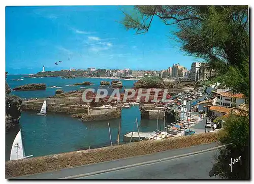 Moderne Karte Couleurs et Lumiere de France Cote Basque Biarritz Pyr Alt Vue d'ensemble sur Biarritz et le Por