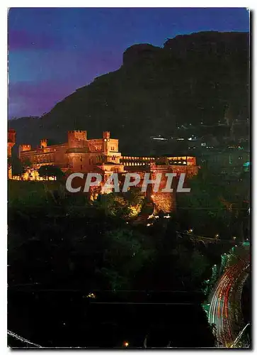 Cartes postales moderne Monaco Le Palais des Grimaldi illumine