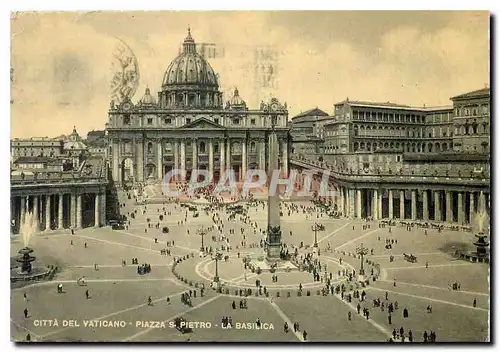 Moderne Karte Citta del Vaticano Piazza S Pietro La Basilica