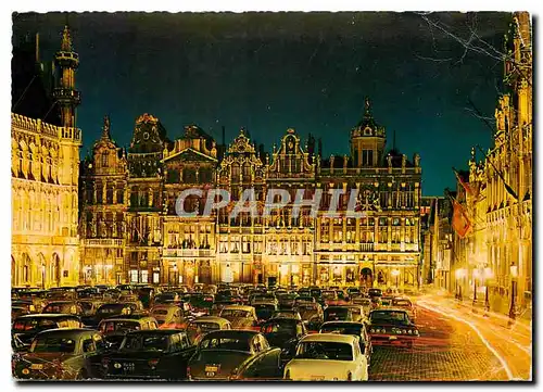 Moderne Karte Bruxelles Grand Place la nuit