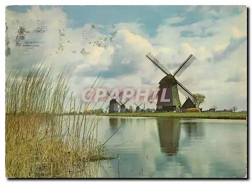 Moderne Karte Holland Moulins a vent