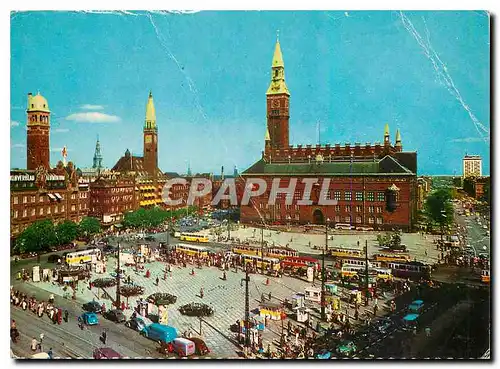 Cartes postales moderne Copenhague La Place de l'Hotel de Ville