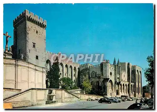 Cartes postales moderne Avignon Vaucluse Le Palais des Papes facade occidentale et Tour de la Campane