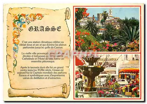 Cartes postales moderne Cote d'Azur Grasse Alpes Maritimes Cite des Fleurs Capitale des parfums