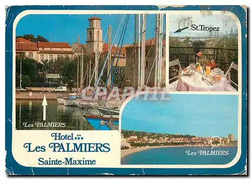 Moderne Karte St Tropez Hotel Les Palmiers Sainte Maxime