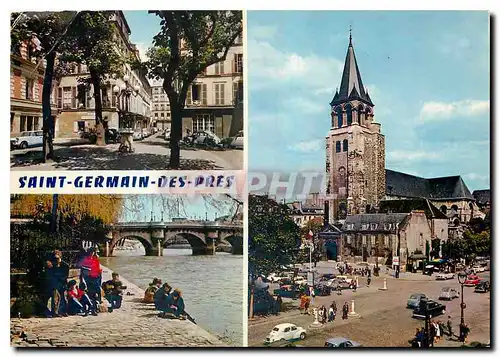 Cartes postales moderne Paris Eglise Saint Germain des Pres Place Furstemberg beatnicks pres du Pont Neuf