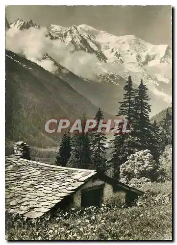 Moderne Karte Vallee de Chamonix et le Mont Blanc