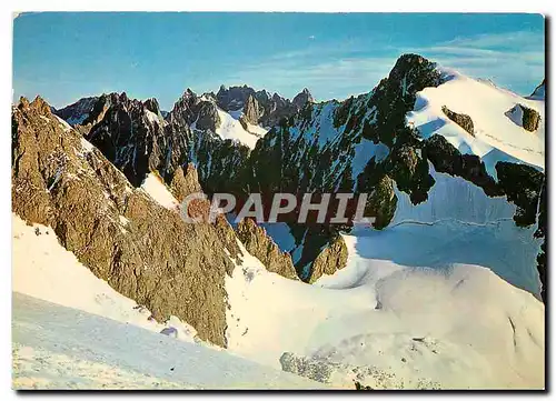 Cartes postales moderne Massif de l'Oisans Col des Ecrins Roche Faurio et la Meije