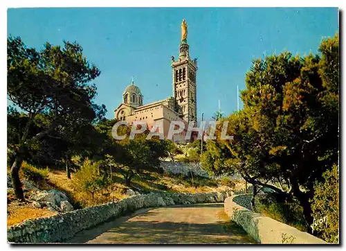 Moderne Karte Basilique Notre Dame de la Garde Marseille Bouches du Rhone L'Arrivee a Notre Dame de la Garde