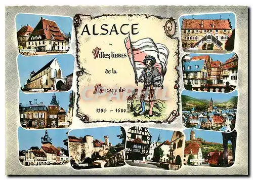 Cartes postales moderne Alsace France La Ligue des 10 Villes Libres d'Alsace