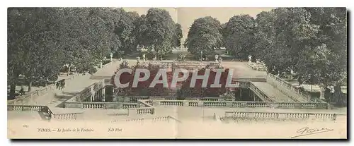 CARTE DOUBLE Nimes Le Jardin de la Fontaine