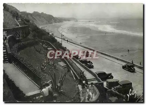 Moderne Karte Biarritz Plage des basques