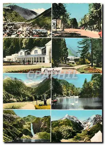 Cartes postales moderne Luchon Vue generale Allees d'Etigny Etablissement Thermal Le Casino Vallee du Lys Le Parc Lac d'