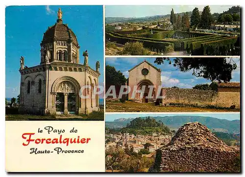 Moderne Karte Forcalquier Alpes de Haute Provence Citadelle Notre Dame de Provence Le Cimetiere Ganagabie Vue