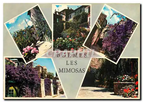 Moderne Karte La Cote d'Azur Bormes les Mimosas Var